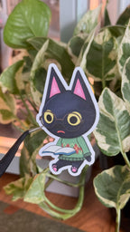Kiki Cozy Reading 📖 - Animal Crossing Dye Cut Sticker