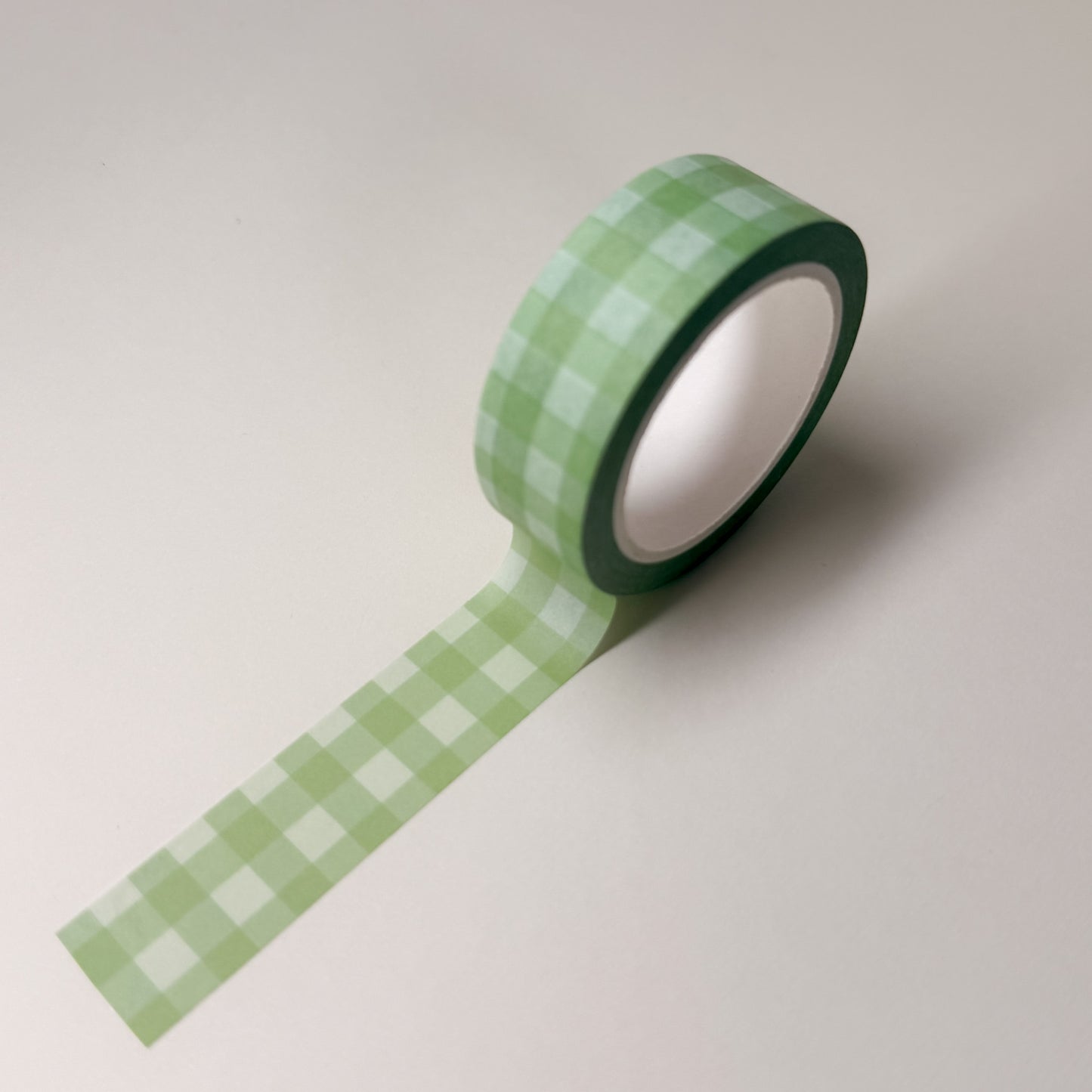 Green Gingham Washi Tape