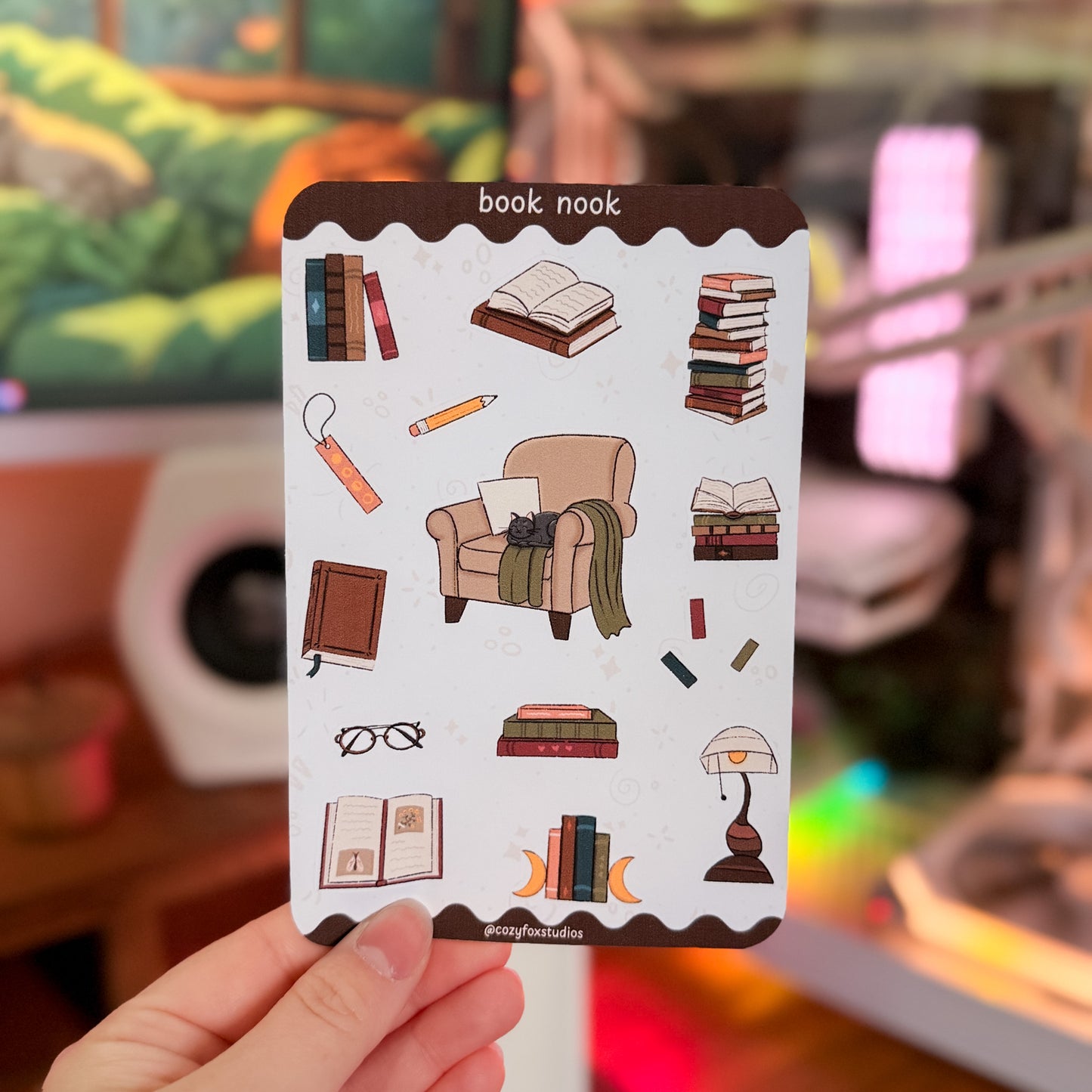 Book Nook Sticker Sheet - Journaling Stickers