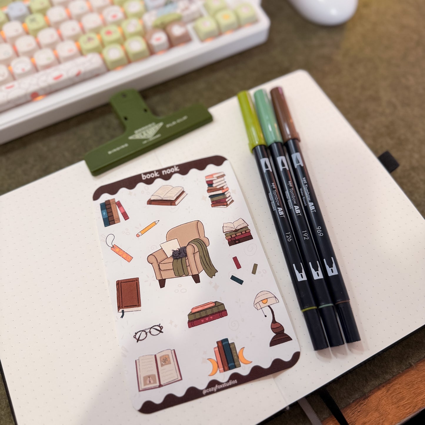 Book Nook Sticker Sheet - Journaling Stickers