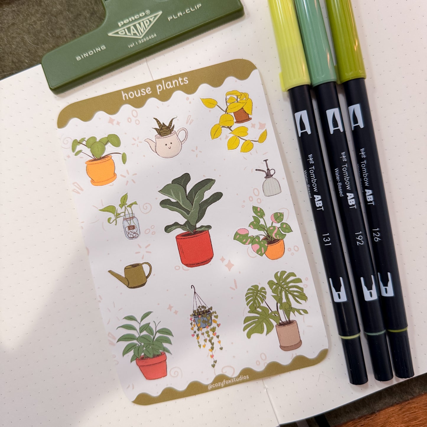 House Plants Sticker Sheet - Journaling Stickers