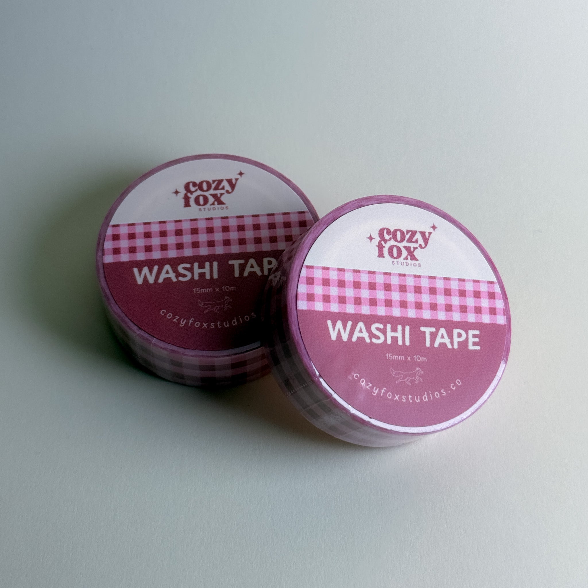 Strawberry Gingham 🍓- Washi Tape for Journaling