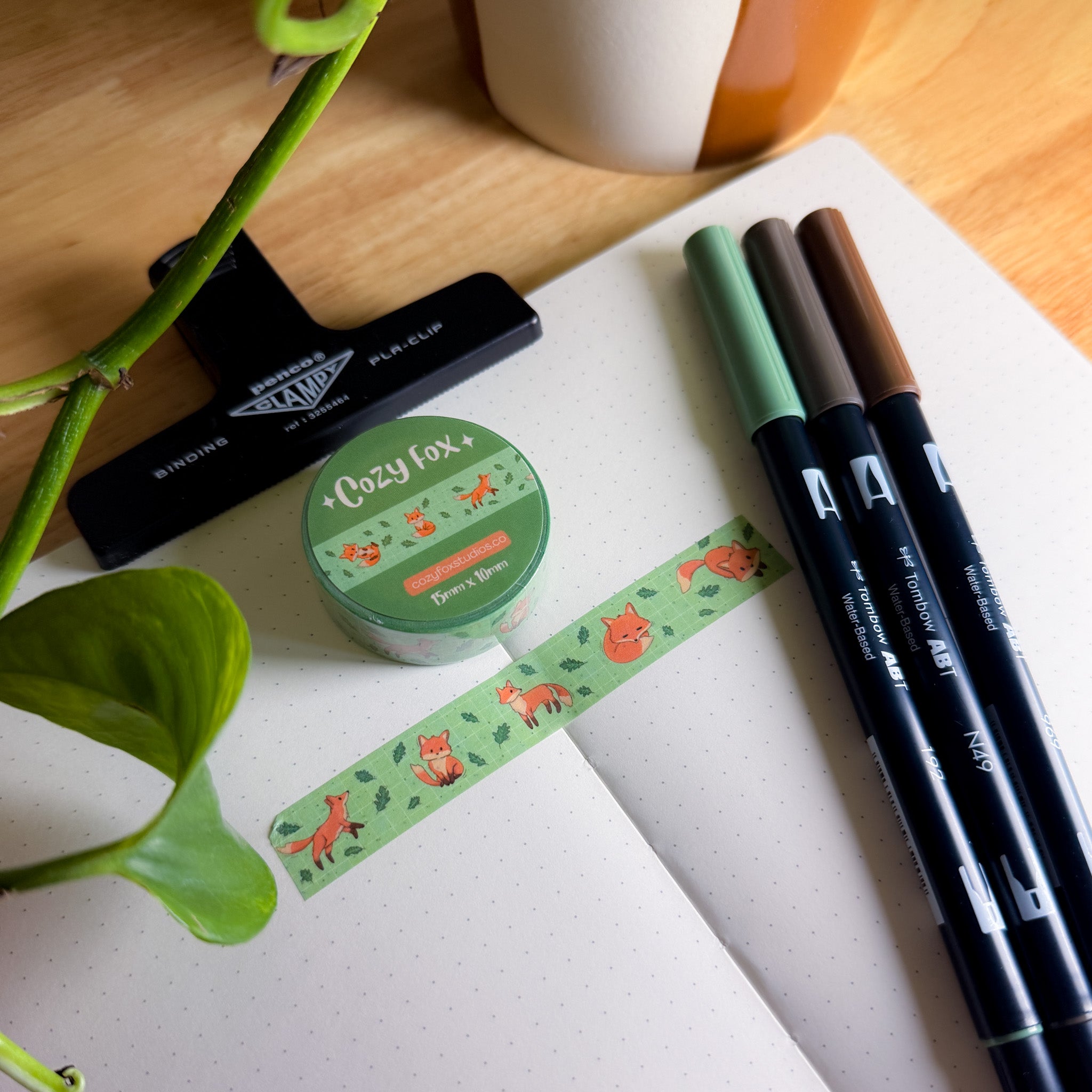 Cozy Foxes 🦊 - Washi Tape for Journaling