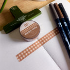 Chocolate Gingham 🍫- Washi Tape for Journaling