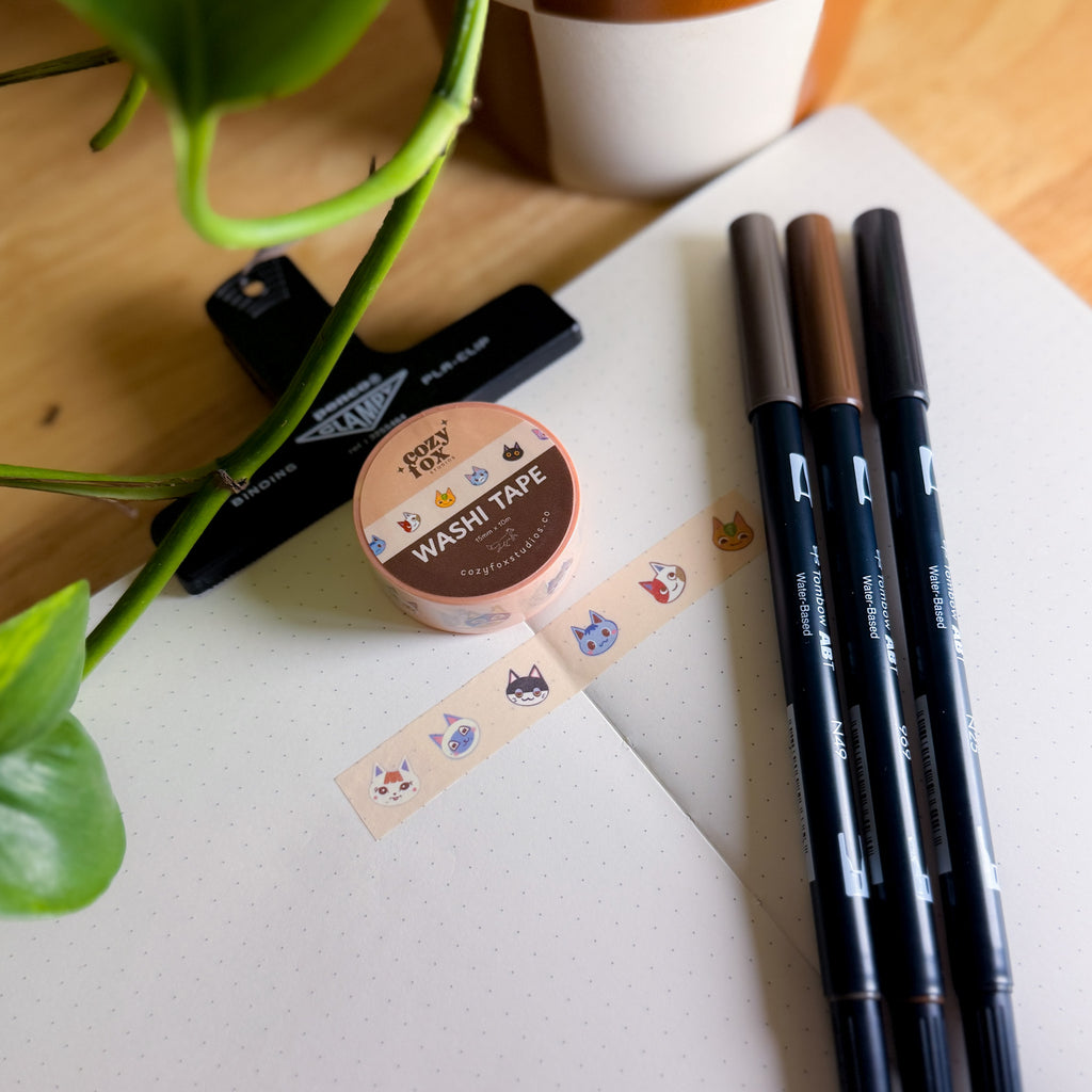 Island Kitties 🐈 - ACNH Inspired Washi Tape for Journaling