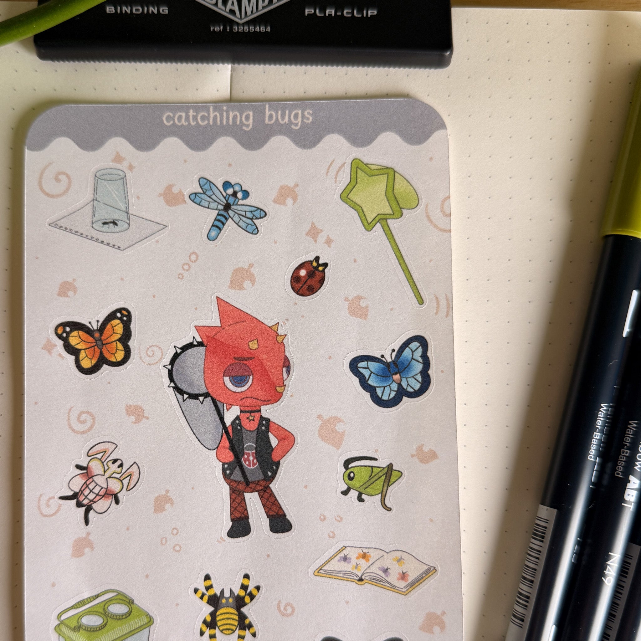 Catching Bugs 🦗 - Journaling Sticker Sheet