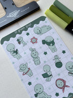 Lil Green Guys 💚 - Journaling Stickers