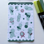 Lil Green Guys 💚 - Journaling Stickers