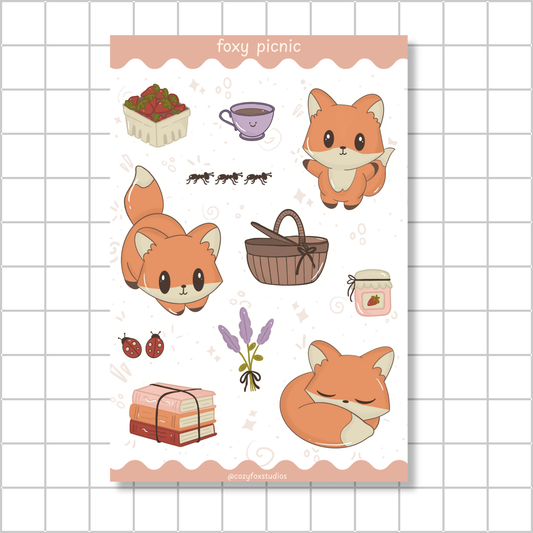 Picnic Sticker Sheet: Cozy Journal Stickers