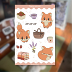 Picnic Sticker Sheet 🪻- Cozy Journal Stickers