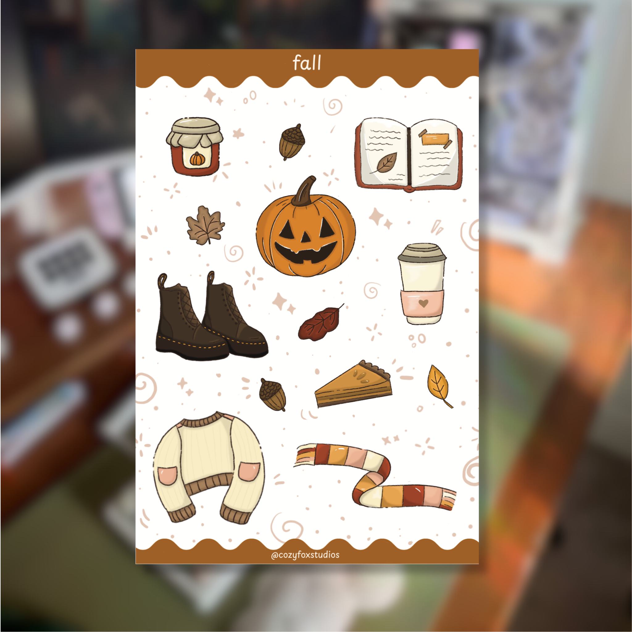 Fall Sticker Sheet 🍂 - Journal Sticker Sheet