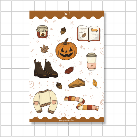 Fall Sticker Sheet - Journal Stickers