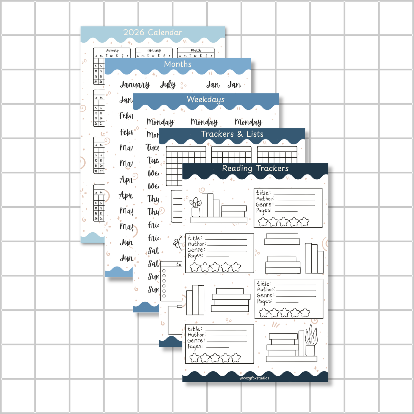 Journaling Basics Bundle - Labels and Trackers for Bullet Journaling, Planning
