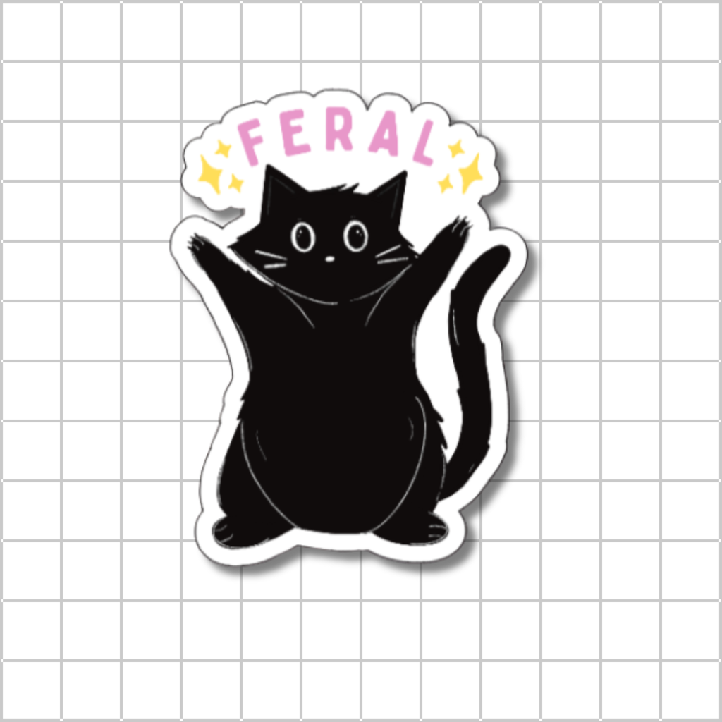Black Cat Sticker 🐈‍⬛ – Dye Cut Sticker