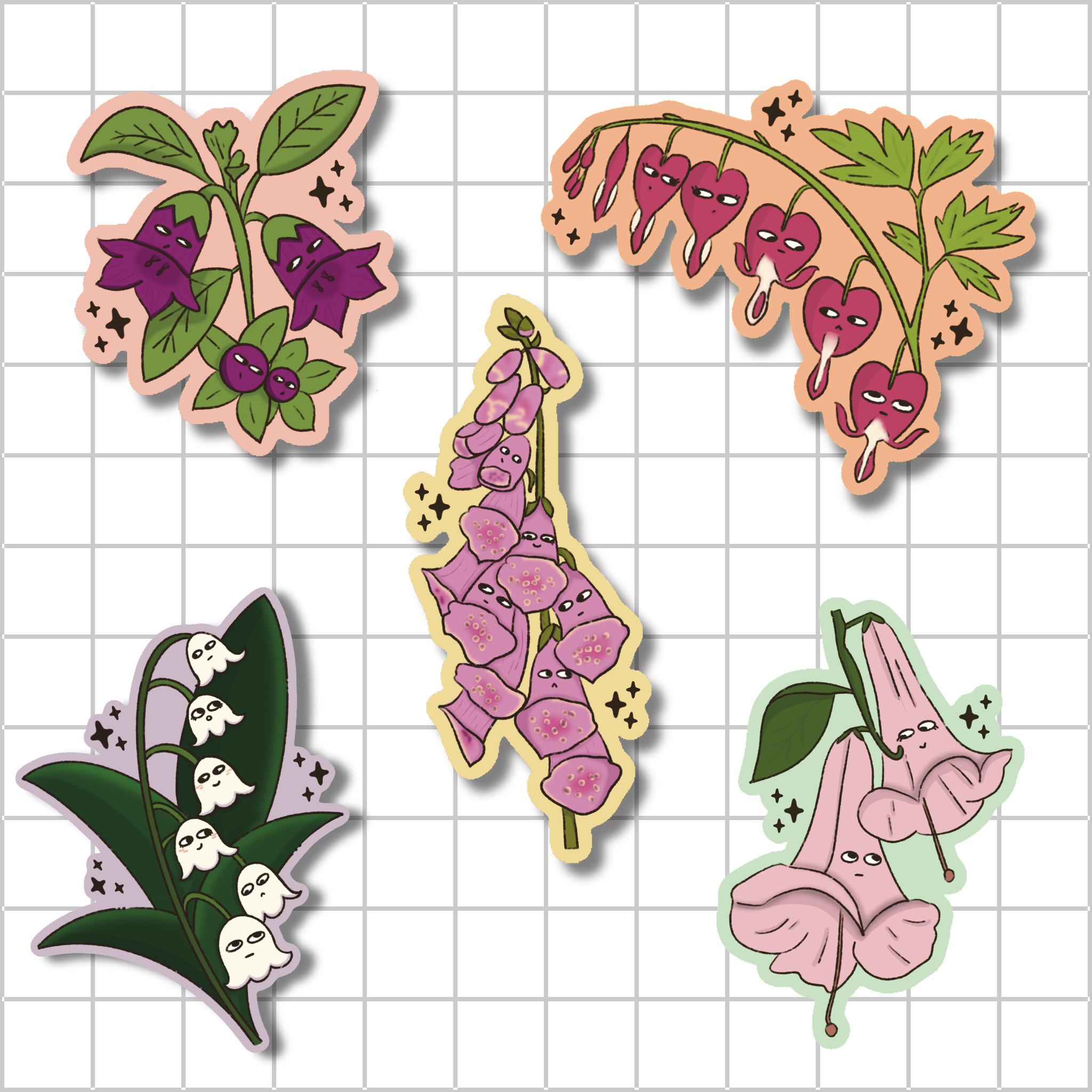 Grumpy Garden 🌼 - Dye Cut Sticker Pack