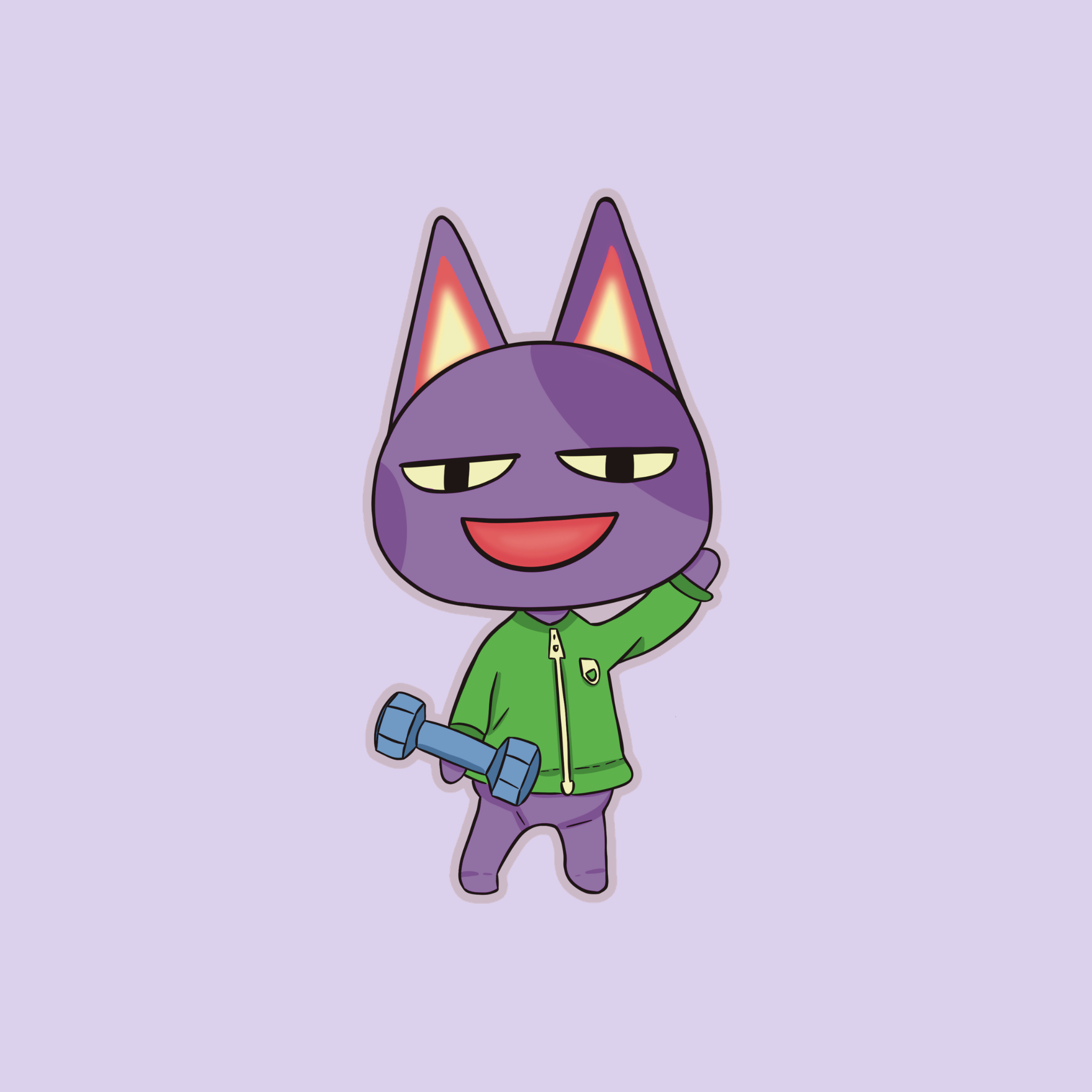 Bob getting Swol 💪 - Dye Cut Sticker