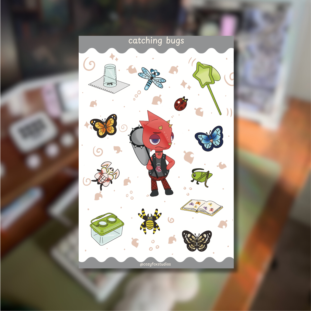 Catching Bugs 🦗 - Journaling Sticker Sheet