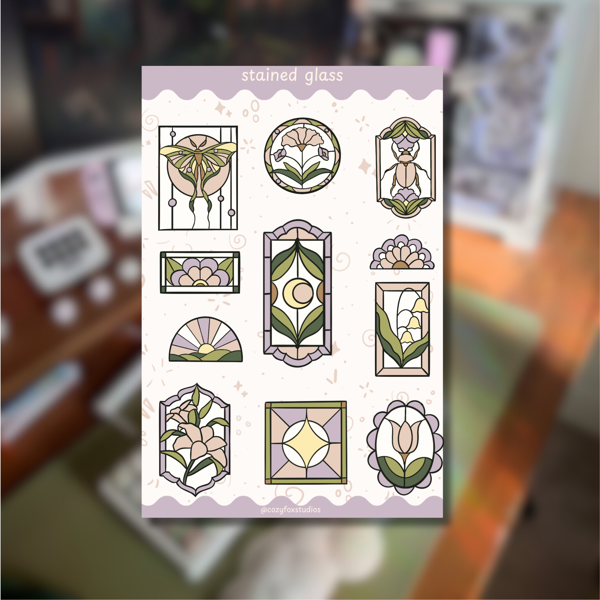 Stained Glass 🖼️ - Journaling Sticker Sheet