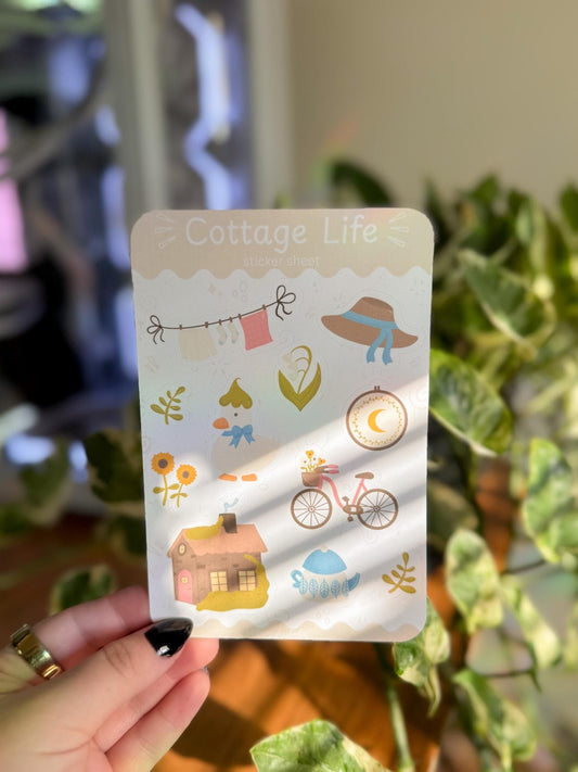 Cottagecore Sticker Sheet: Cozy Journal & Scrapbook Stickers