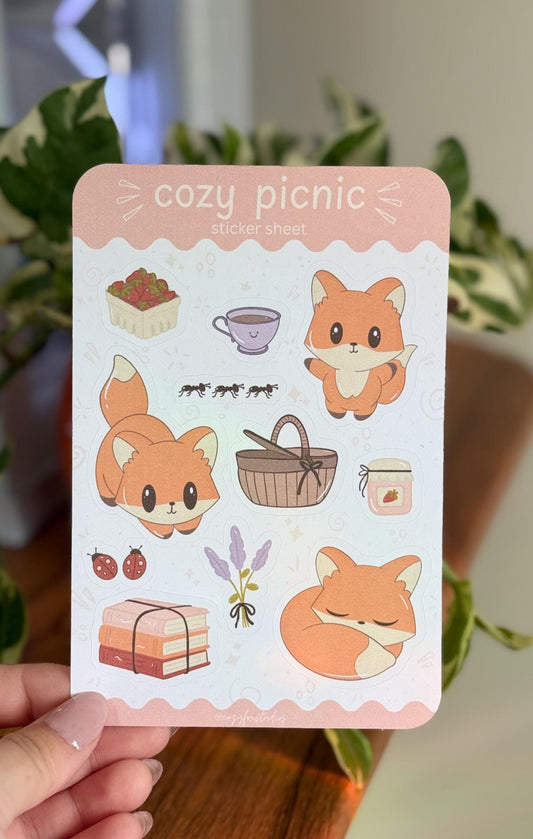 Picnic Sticker Sheet: Cozy Journal Stickers