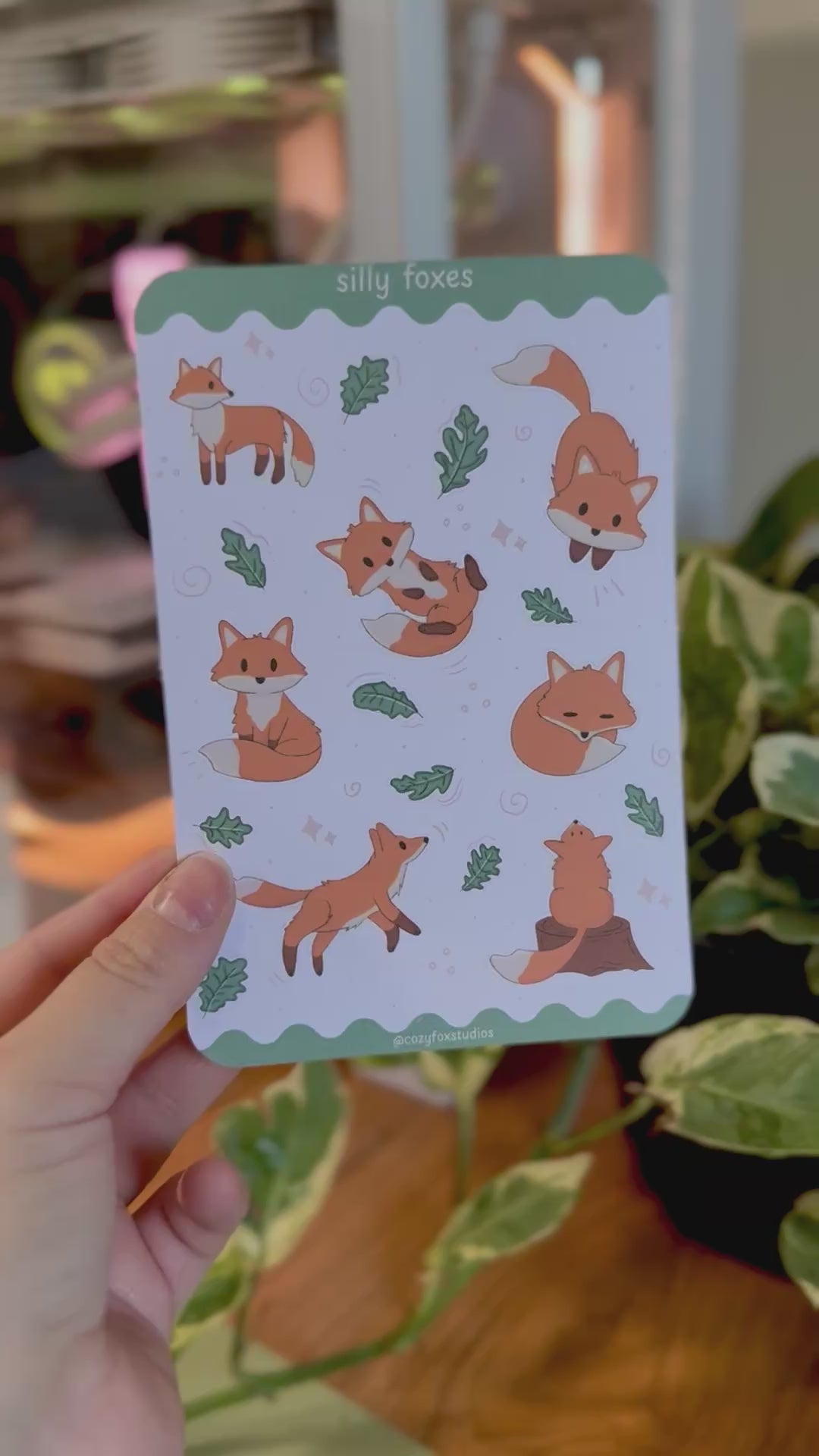 Silly Foxes Sticker Sheet 🦊 - Journaling Sticker Sheets