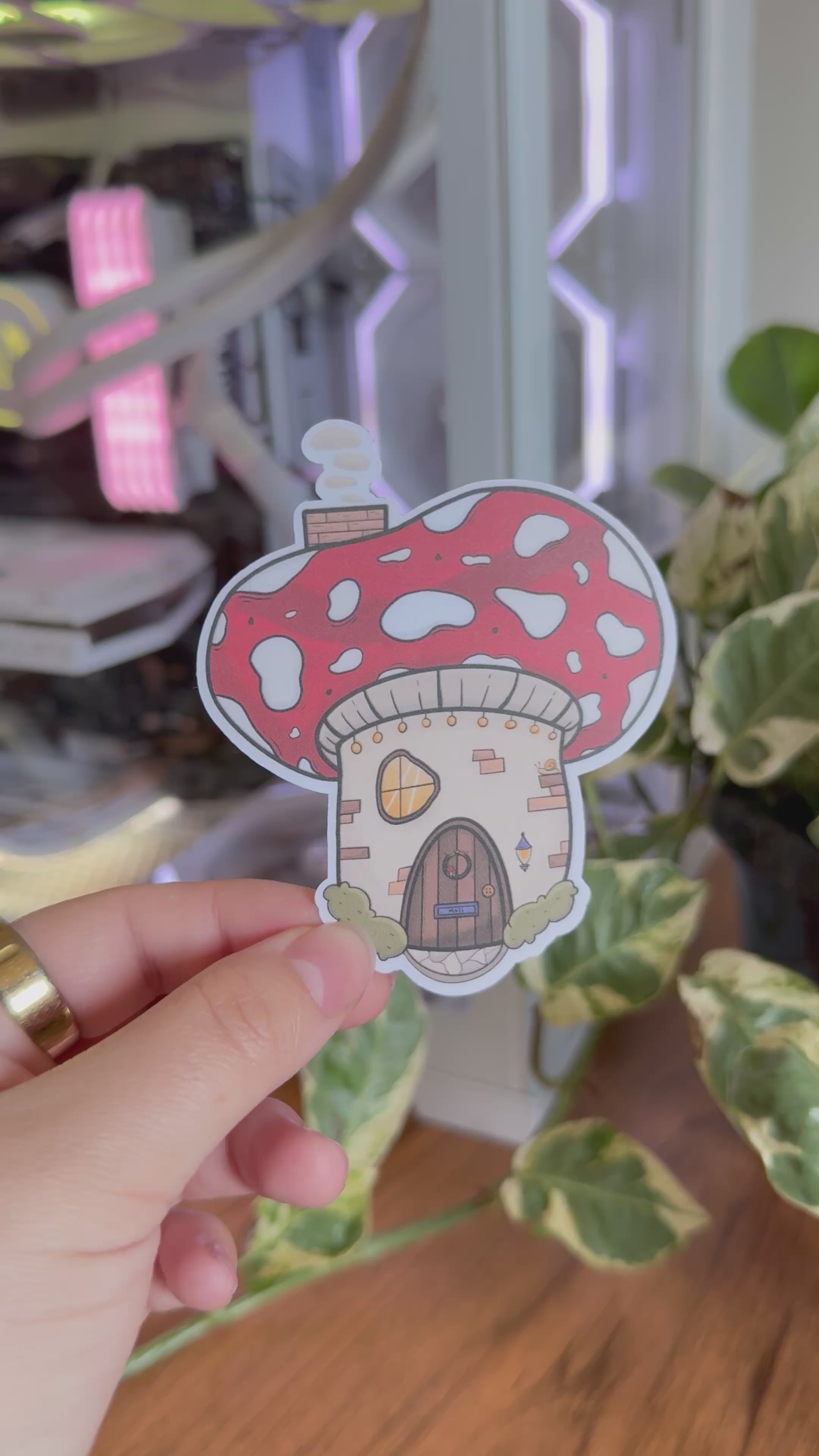 Mushie House Sticker 🍄 - Cozy Mushroom Sticker