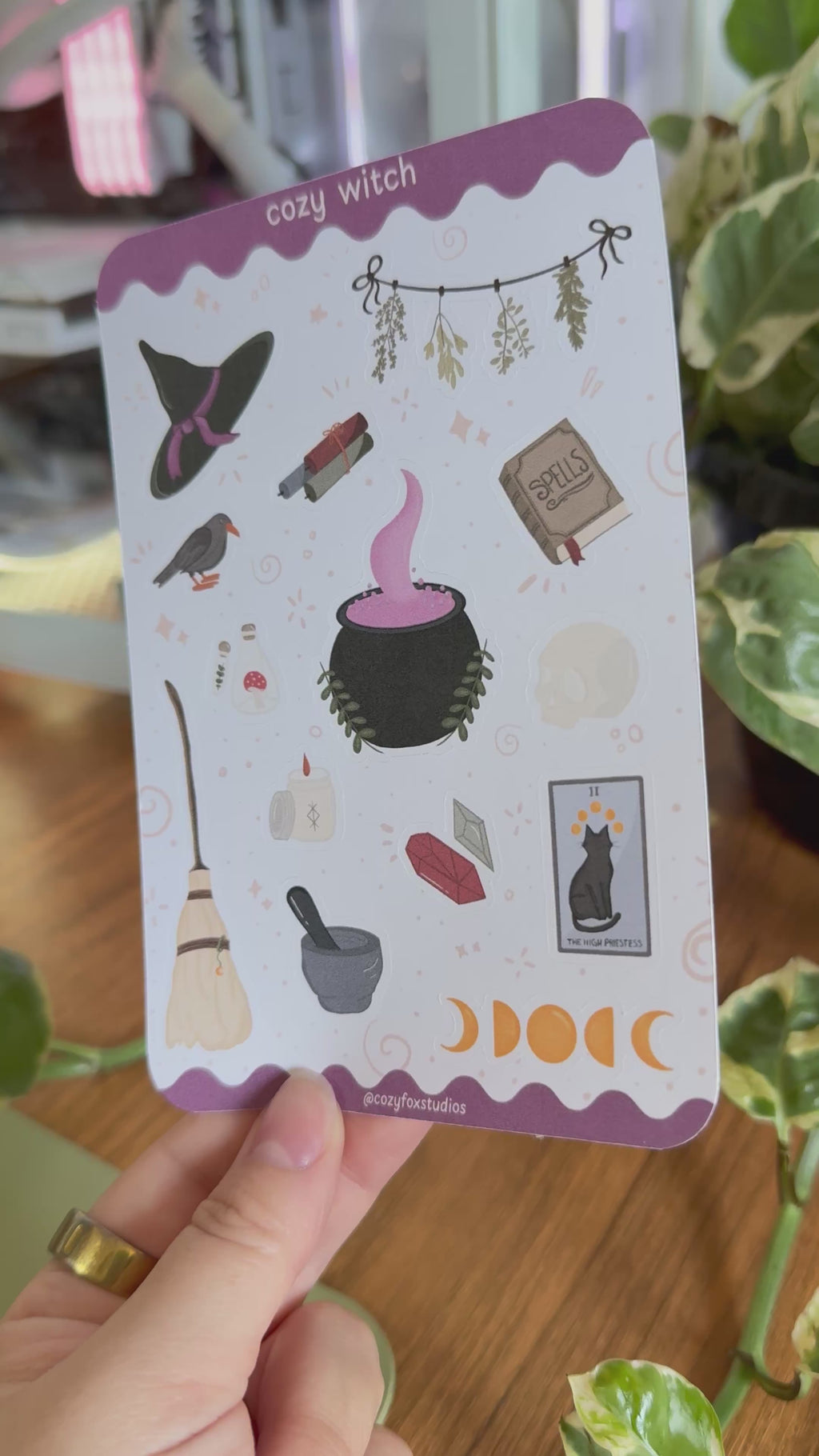 Cozy Witch Sticker Sheet 🪄- Journal Stickers