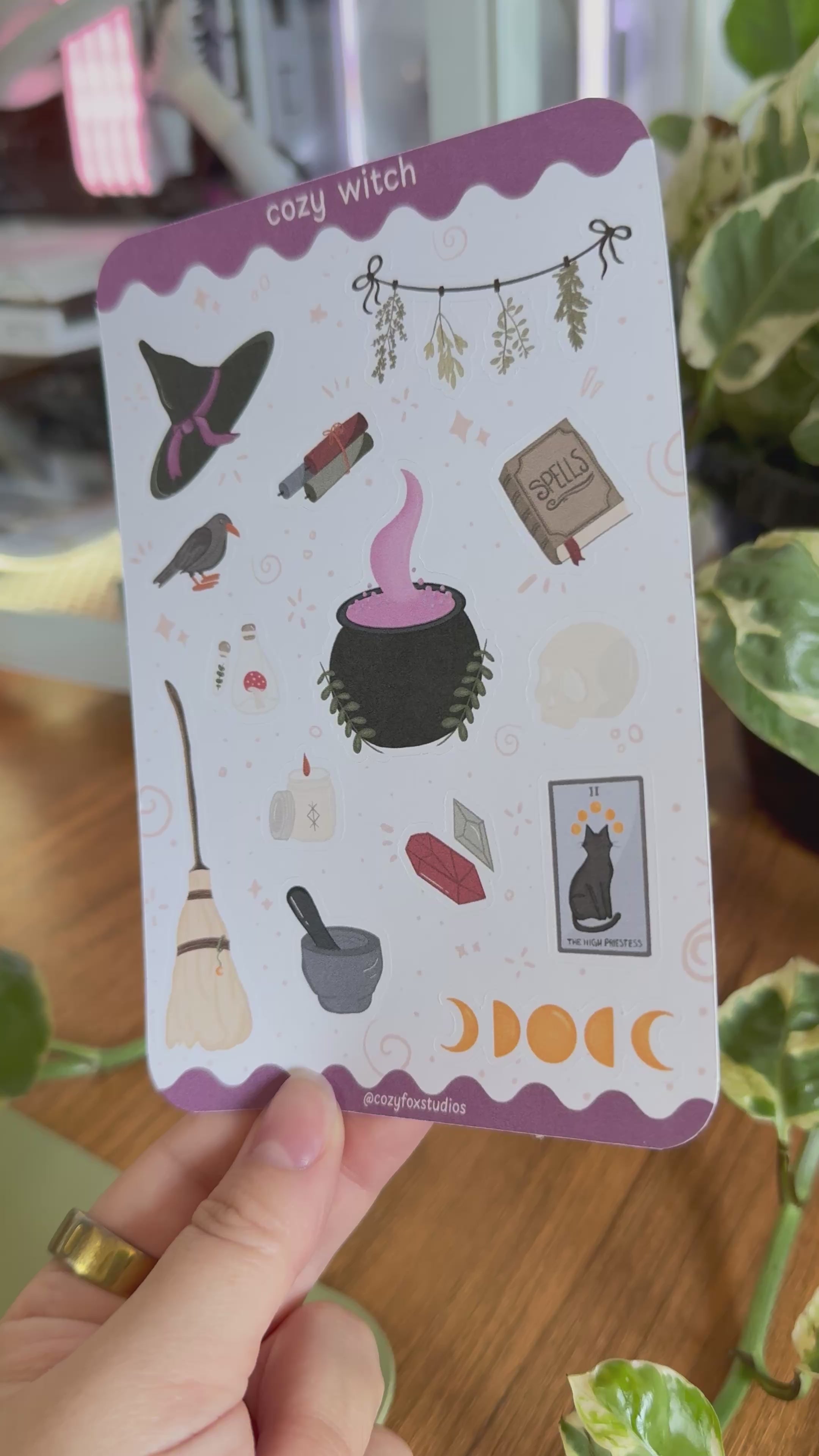 Cozy Witch Sticker Sheet 🪄- Journal Stickers
